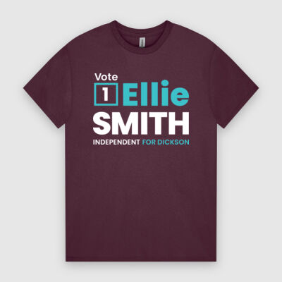Official Ellie Smith Independent for Dickson T-shirt • Maroon Thumbnail