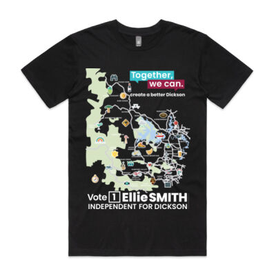 LIMITED EDITION • SAME DAY • Dickson Map • Black T-shirt LIMITED EDITION • SAME DAY • Dickson Map • Black T-shirt Thumbnail